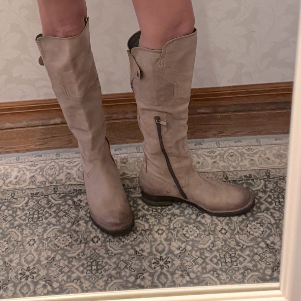 Alberto Fermani Leather Knee-High Boots